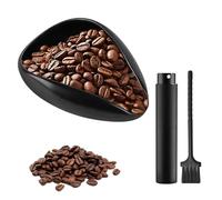 Ceramic Coffee Dosing Cup & Coffee Spray Bottle Set - Coffee Bean Dosing Cup Ceramic Single Dose Tray with Cleaning Brush, Premium Dosing Accessories for Brewing/Tea, Barista Accessories Set (Black)