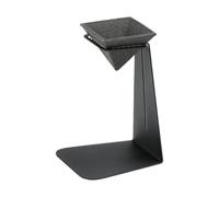 Ceramic Coffee Filter, Nano Ceramic Pyramid Shape Reusable Non Porous Drip Brewer, 14×16.5cm Tea Straining Cone with Stand for Cups Sake Home Office Kitchen Cafe Coffee Brewing Use