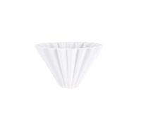 Ceramic Coffee Filter, Origami Cone Style Pour Over Coffee Dripper Reusable Hand Brewed Coffee Filter for Home Cafe(White,1-2Cups)