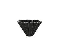 Ceramic Coffee Filter, Origami Cone Style Pour Over Coffee Dripper Reusable Hand Brewed Coffee Filter for Home Cafe(Black,1-2Cups)