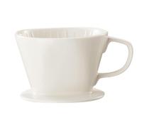 Ceramic Coffee Filter Reusable Pour Over Coffee Maker Dripper with 3 Drip Holes White