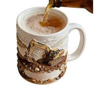 Ceramic Coffee Mug - 325 ml Digger Cup with Handle for Drinking, Heat Resistant Drinking Cup - For Home, Travel, Office, Living Room, Cafe, Bedroom, School as well as for Espresso, Milk, Tea and