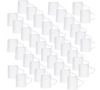Ceramic Coffee Mug, 36PCS Sublimation Mugs Blanks, Lightweight Bright Porcelain Tea Cups with Handle, Elegant and Classic Ceramic Coffee Cups for Coffee, Tea, Hot Cocoa, Milk