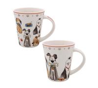 Ceramic Coffee Mug 375Ml Faithful Friends Assorted Dog Design Cup Tea Hot Drinks
