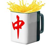 Ceramic Coffee Mug - 400ml Mahjong Water Cup | Novelty Coffee Mugs for Women Men Family Friends Home Kitchen Travel Work Office Tea Cup Gift for Daily Use and Fun Beverage Enjoyment