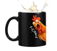 Ceramic Coffee Mug - 8x9.5cm Ceramic Farmhouse Themed Mugs with Ergonomic Handle - Rooster Coffee Cup- Heat-Resistant | Funny Cups for Home, Office, Christmas, Cafe