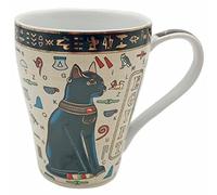 Ceramic Coffee Mug Ancient Egyptian Style Porcelain Mug Large Cup for Coffee Tea for Home Life,Best Gift or Souvenir,for Family Friends 5 Kinds of Style 330ML (Beige and Black)