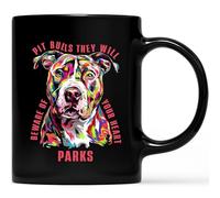 Ceramic Coffee Mug Beware of Pit Bulls, Dog Original Modern Porcelain Coffee Mug Design Tea Cups for Anniversary Home Cafes