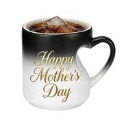 Ceramic Coffee Mug - Heat Sensitive Colour Changing Drink Glass with Handle | Heart-Shaped Ceramic Water Cup | for Chocolate Milk Juice Household Celebration WG Hotel Apartment Party