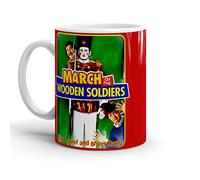 Ceramic Coffee Mug Laurel and Hardy March of The Wooden Soldiers Print Novelty Tea Mugs Stylish Ceramic Cups for Coworkers Home Hot Brew