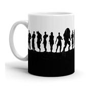 Ceramic Coffee Mug Mass Effect Character Silhouettes Humous Mug Coloured Cup for Latte Hot Brew Home