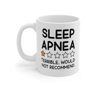 Ceramic Coffee Mug Sleep Apnea One Zero Star Review Terrible Would Not Recommend Novelty Tea Mugs Design Hot Drink Cup for Men Friends Home