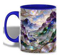 Ceramic Coffee Mug Stained Glass Crystal Valley Pearl Mug Christmas 330ML | Tea Cups Colorful mugs for Friends Love's day Anniversary Celebration