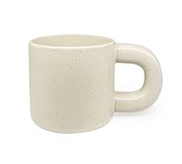 Ceramic Coffee Mug,Tea Cup with Porcelain Fat Round Handle,Dishwasher&Microwave Safe Mug to Decorate,12 oz, Modern,Simplicity Unique Style For Any Kitchen. (Sesame dots)