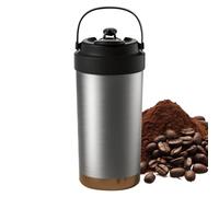 Ceramic Coffee Mug, Travel Cup, 3.0x3.0x7.5 Inches, Insulated Tumbler, Leakproof Bottle, 500ml Ceramic Lined Interior for Outdoor, Daily, Work, Home, Kitchen, School, Bed Room