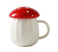 Ceramic Coffee Mug with Lid Mushroom Decor Coffee Cup Cute Mushroom Stuff Home Gift Easy to Use and Clean Coffee Mug