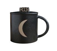 Ceramic Coffee Mugs, 16oz, Large Capacity, Wide Bottom, Finish Craft, Black Mugs, Handmade Pottery Mug, Tea Cups with Handle for/Home, Dishwasher and Microwave (Black) Dorm Kitchen (Black, 9x11.5cm)