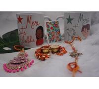 Ceramic Coffee Printed Mug for Brother's & Sister's Rakhi with Coffee Mug Gift Combo for Rakshabandhan, Rakhi Mug Gift for Rakshabandhan Hamper