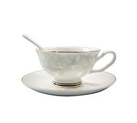 Ceramic Coffee Tea Cups and Saucer Set Bone China Ceramic Modern Teacups Royal Beverage Mug Pine Tea Breakfast Cup,A-As Shown