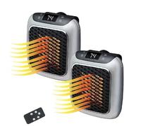 Ceramic Convection Heater, Ceramic Wall Heate-r Plug in - Small Wall Room Heaters with Remote Control, Ptc Cerami-c Heating Element, Rapid Heating in 30 Seconds (2*Gray)