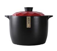 Ceramic Cooking Pot - Heat Resistant Earthenware Stockpot for Soup and Stew, Easy to Clean Clay Casserole
