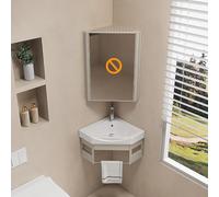 Ceramic corner dressing room basin, wall-mounted triangular bathroom sink with storage, compact design, suitable for toilets and vanities