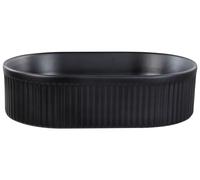 Ceramic Countertop Basin 490 x 310 mm Black GELDO