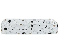 Ceramic Countertop Basin 610 x 350 mm White Terrazzo Effect NULES