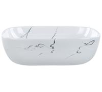 Countertop Basin HOPI White Marble 470 x 340 mm Ceramic