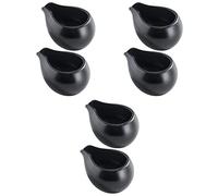 Ceramic Cream Jugs, Mini Creamer Pitcher, 6PCS Black Coffee Classic Creamers for Coffee, Tea, Milk, Jam, Sauces