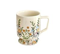 Ceramic cream wind flower brush cup home environmental protection exquisite-small yellow flower