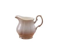 ceramic creamer jar Ceramic Creamer Pitcher 8.3 Oz Creamer Container Small Ceramic Milk Pitcher Container, White Creamer Cups with Handle for Sauces Salad Coffee Milk meat juice sauce boat(Gold)