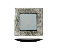 Ceramic creative hand-painted square flat plate retro kiln glaze exquisite personality-ice pattern