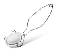 Ceramic Crucible Tongs with Large Opening for Secure Hot Grip | Metal and Ceramic Build, Non-slip Top, for Jewelers and Lab Technicians Handling Graphite Dishes