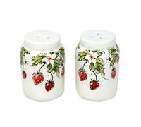 Ceramic Cruet Set Strawberry Design Salt & Pepper Shakers Seasoning Dispenser