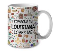 Ceramic Cup Louisiana Coffee Mugs Unique Ceramic Coffee Mug Personalised Large Mug 330Ml For Girl, Mothers Day, Birthday Gifts