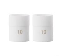 Ceramic Cup Set 2pcs for WP-17 WP-18 WP-26 WP-9 WP-20 For TIG Welding Torches 10# and 12# Sizes Stable Under Thermal Load Conditions (2pcs 10#)