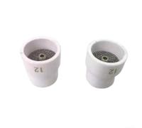Ceramic Cup Set 2pcs for WP-17 WP-18 WP-26 WP-9 WP-20 For TIG Welding Torches 10# and 12# Sizes Stable Under Thermal Load Conditions (2pcs 12#)