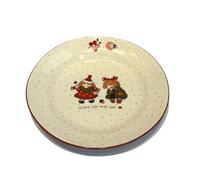 Ceramic Cute Cartoon Girl Small Fresh Red Tableware Household Underglaze Color Set Plate Dinner Snack Breakfast Dessert Bowl Bird's Nest Salad Fruit Ice Cream Soup Pasta (7.5-inch Plate)