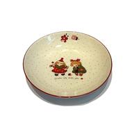 Ceramic Cute Cartoon Girl Small Fresh Red Tableware Household Underglaze Color Set Plate Dinner Snack Breakfast Dessert Bowl Bird's Nest Salad Fruit Ice Cream Soup Pasta (7-inch Plate)