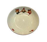 Ceramic Cute Cartoon Girl Small Fresh Red Tableware Household Underglaze Color Set Plate Dinner Snack Breakfast Dessert Bowl Bird's Nest Salad Fruit Ice Cream Soup Pasta (8-inch Plate)