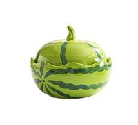 Ceramic cute watermelon instant noodle bowl with fresh personality and high temperature resistance-red