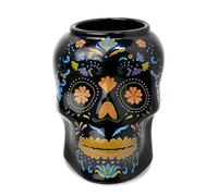 Ceramic Day of The Dead Skull Tiki Mug 19.25oz / 550ml - Ceramic Cocktail Mug, Tiki Drinkware