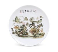 Ceramic Decorative Plate, 25 Home Decor , Beautiful Scenery , 2 cm | Ceramic Construction, Traditional and Scenic Artwork, Home Decor , Office Decor, Traditional Decor