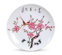 Ceramic Decorative Plate, 25 Home Decor , Plum Blossoms , 2 cm | Ceramic Construction, Traditional and Scenic Artwork, Home Decor , Office Decor, Traditional Decor