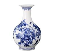 Ceramic Decorative Vessels for Home Decoration Interior Decoration, Home Decor, Study Tabletop Display, Jingdezhen Ceramics Blue and White Bone China Egg-Shell Porcelain Small Vase