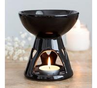 Ceramic Deep Bowl Oil Burner - Black