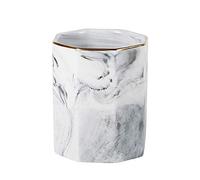 Ceramic Desk Pen Holder Stand Marble Pattern Pencil Cup Pot Desk Organizer Makeup Brush Holder (Gray A) (Gray A)