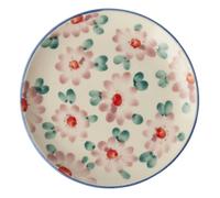 Ceramic dessert plate Flowers Pink one size