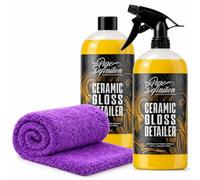 Ceramic Detailer Car Wax Gloss Spray Sealant Quick Coating Vehicle Water Beading (2 x 1000ml)